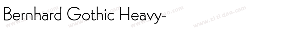 Bernhard Gothic Heavy字体转换